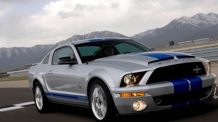 2008 Ford Shelby GT500KR Running On Race Course
